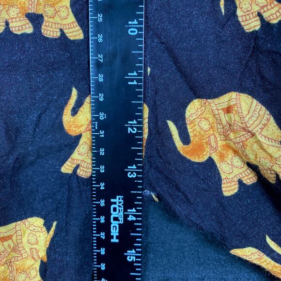 Harem Womens Pants Black Multi Elephant Lounge Boho Bohemian One Size - Picture 6 of 13